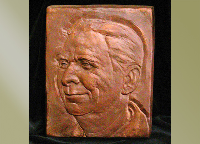 Relief portrait of a man