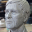 Portrait of a man in clay
