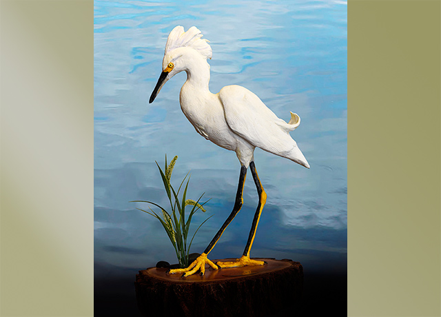 Sculpture of a heron