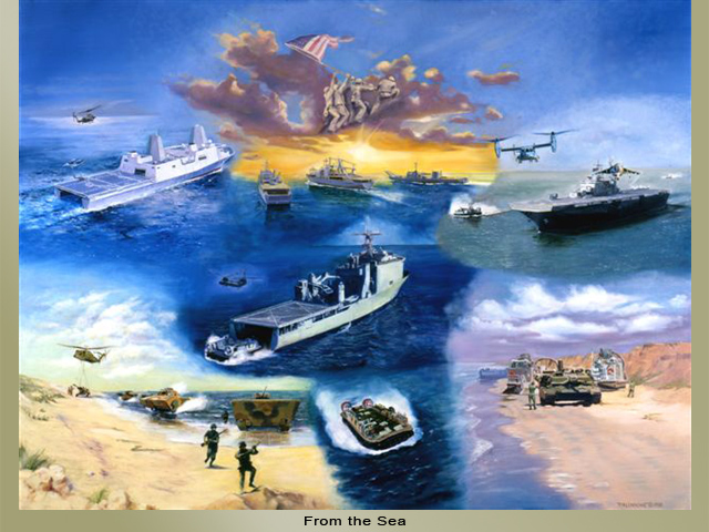 Painting of Naval ships